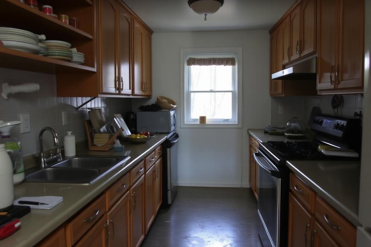 Kitchen before professional cleaning