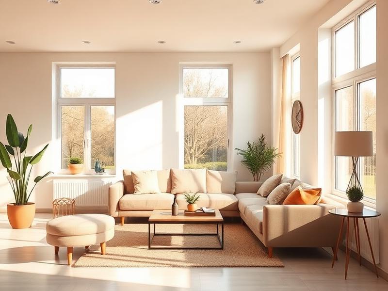 Bright, freshly cleaned living room with natural light